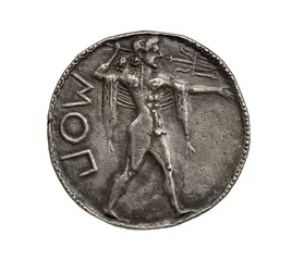 Grego antigo incusa moeda de prata de Posidonia, AD 510-30 (prata)